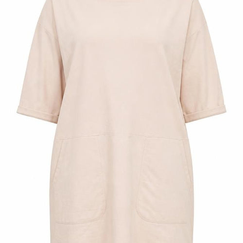 COS Women's Beige Shift Dress S, Casual Cotton Jersey