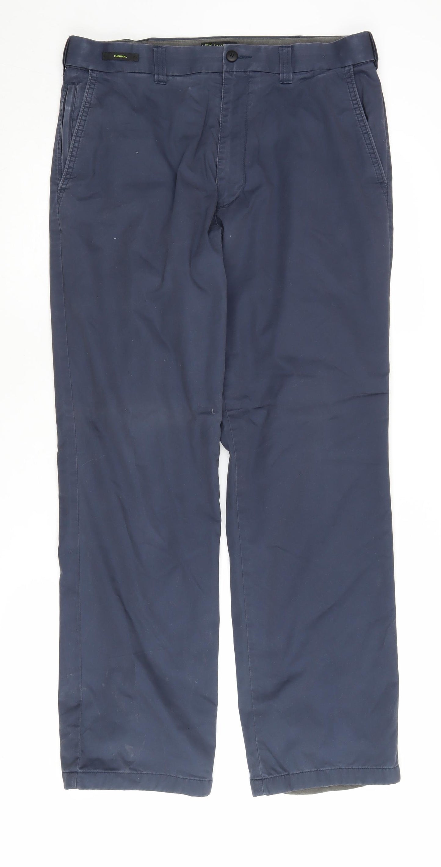 Marks & Spencer Men's Blue Chino Trousers - Size M