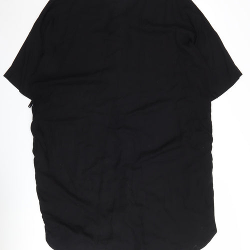 Lindex Women Black M Shirt Dress Viscose Casual