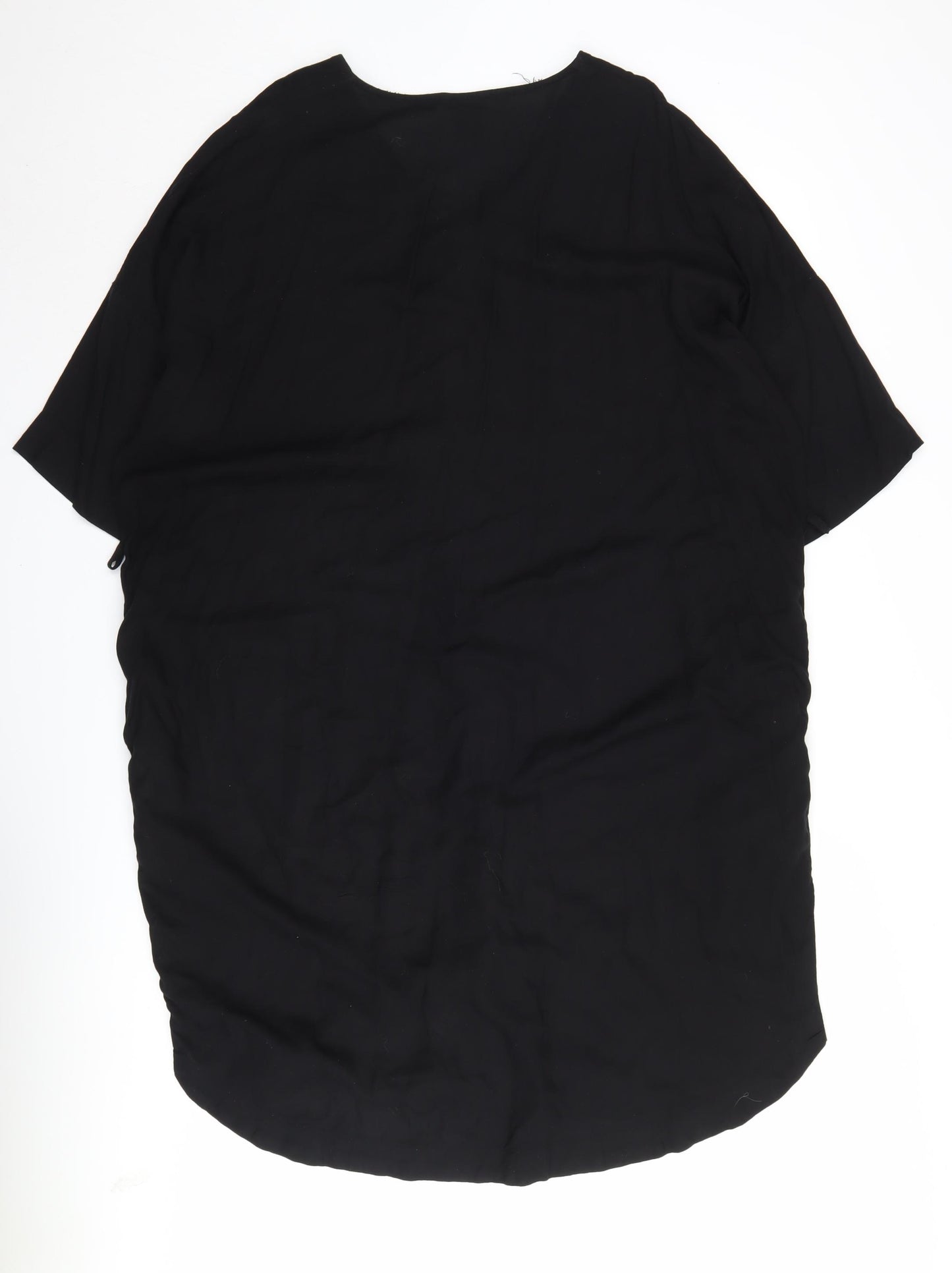 Lindex Women Black M Shirt Dress Viscose Casual