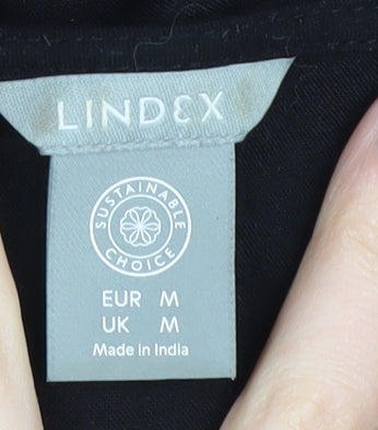 Lindex Women Black M Shirt Dress Viscose Casual