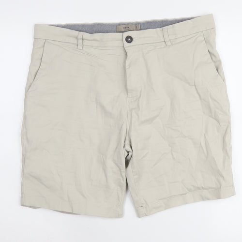Next Men's Beige Chino Shorts Slim Fit 36