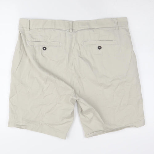Next Men's Beige Chino Shorts Slim Fit 36