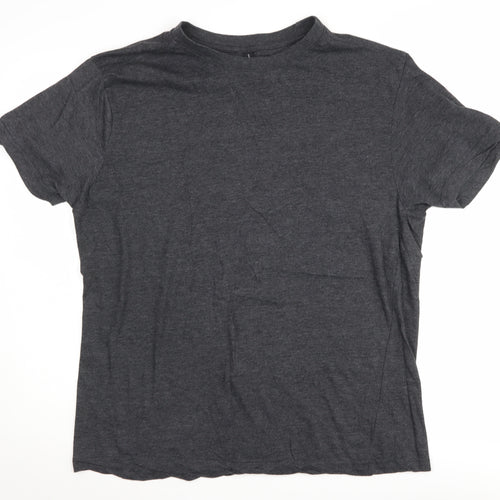 Donnay Unisex Grey 2XL Basic T-Shirt, Casual Jersey