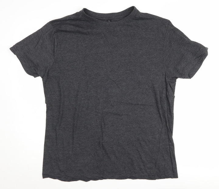 Donnay Unisex Grey 2XL Basic T-Shirt, Casual Jersey