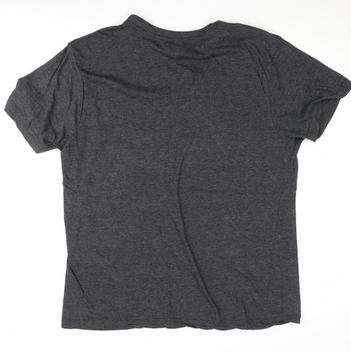 Donnay Unisex Grey 2XL Basic T-Shirt, Casual Jersey