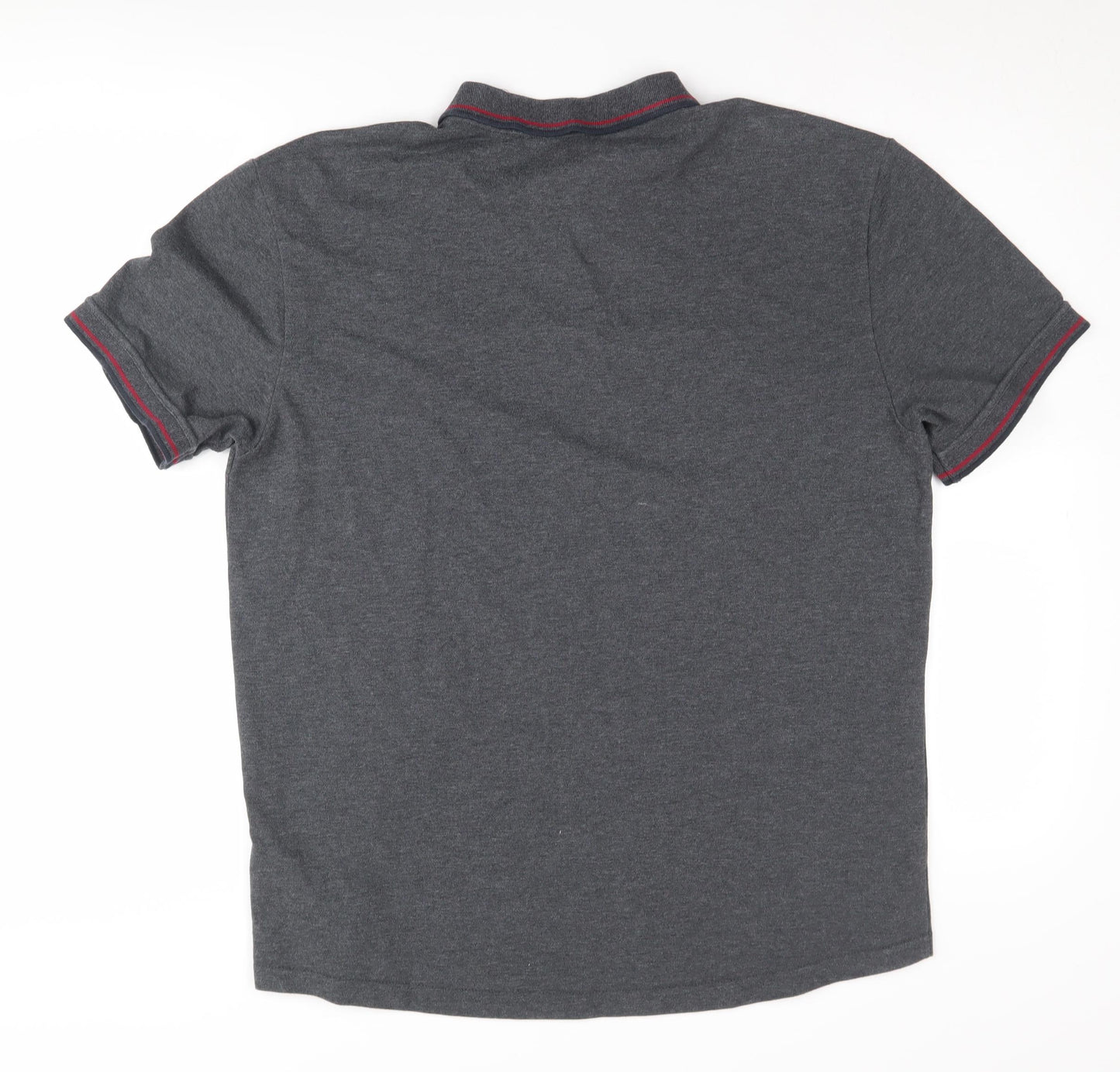 Firetrap Men's XL Grey Polo Shirt with Logo