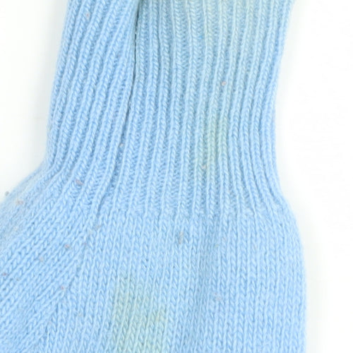 Poppy Women's Blue Wool Cowl Neck Jumper Size 12