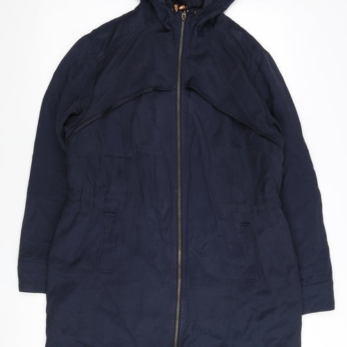 Marks and Spencer Women’s Blue Hooded Parka Jacket Size 12