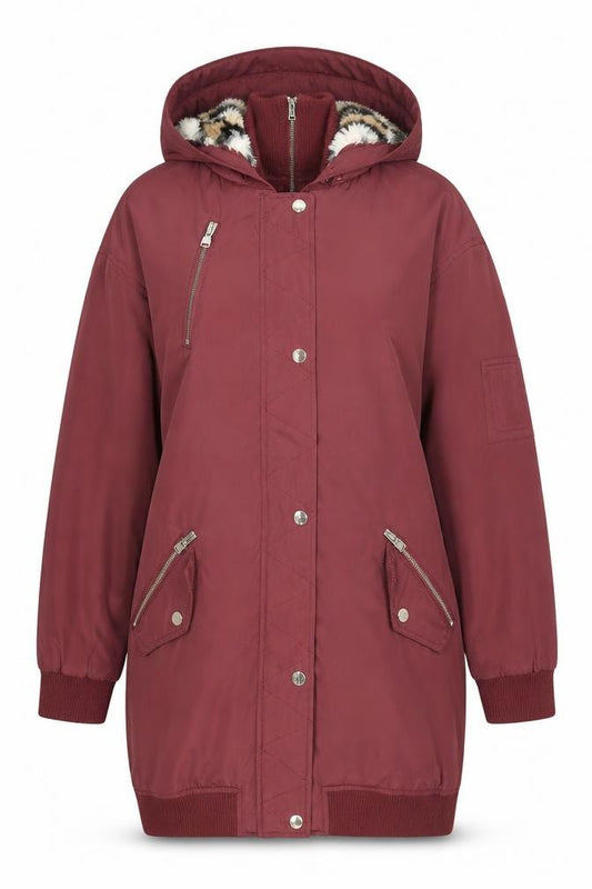 Front view of H! by Henry Holland Women's Red Anorak Jacket, size 14