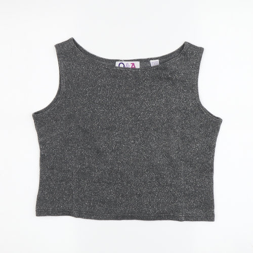 Q&A Women's Grey Tank Top, Sleeveless Medium