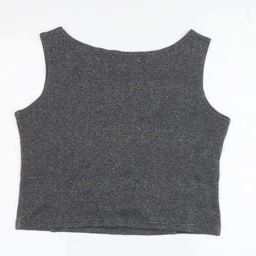 Q&A Women's Grey Tank Top, Sleeveless Medium