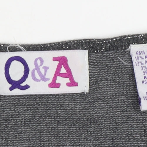 Q&A Women's Grey Tank Top, Sleeveless Medium