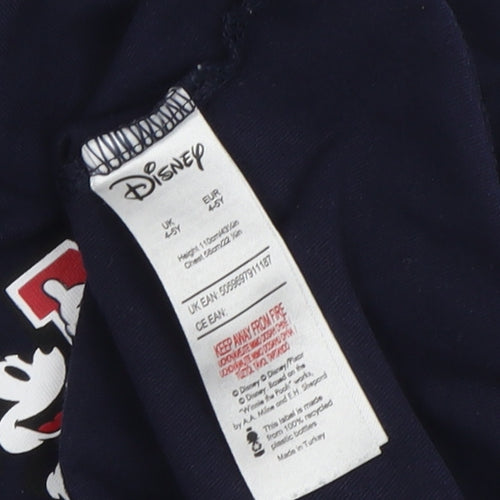 Disney Boys' Blue Mickey Mouse Long Sleeve T-Shirt 4-5 Years