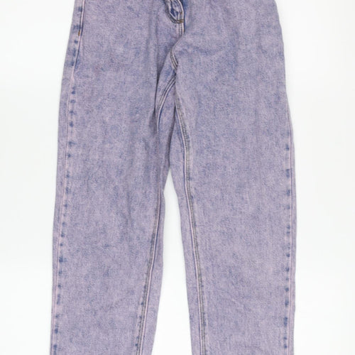 Next Girls Blue Paperbag Jeans, Size 9 Years