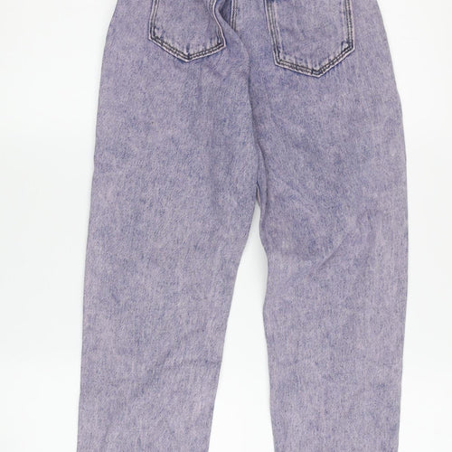 Next Girls Blue Paperbag Jeans, Size 9 Years