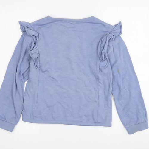 John Lewis Girls Blue Pullover Sweatshirt - Size 11 Years