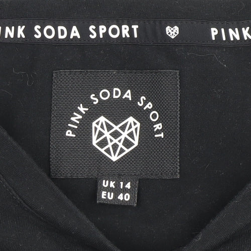 Pink Soda Sport Women's Black Cropped Tank Size 14