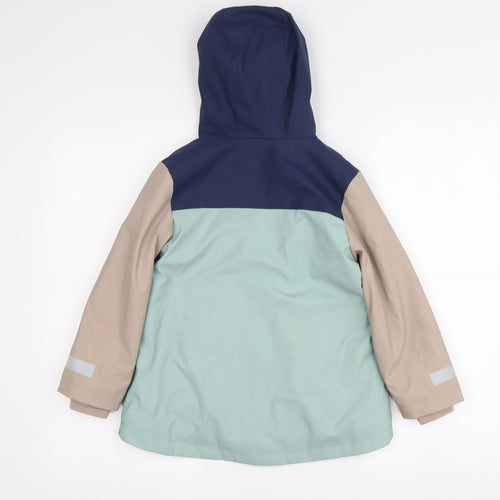 Marks and Spencer Boys' Colourblock Parka, Size 5-6Y, Hooded