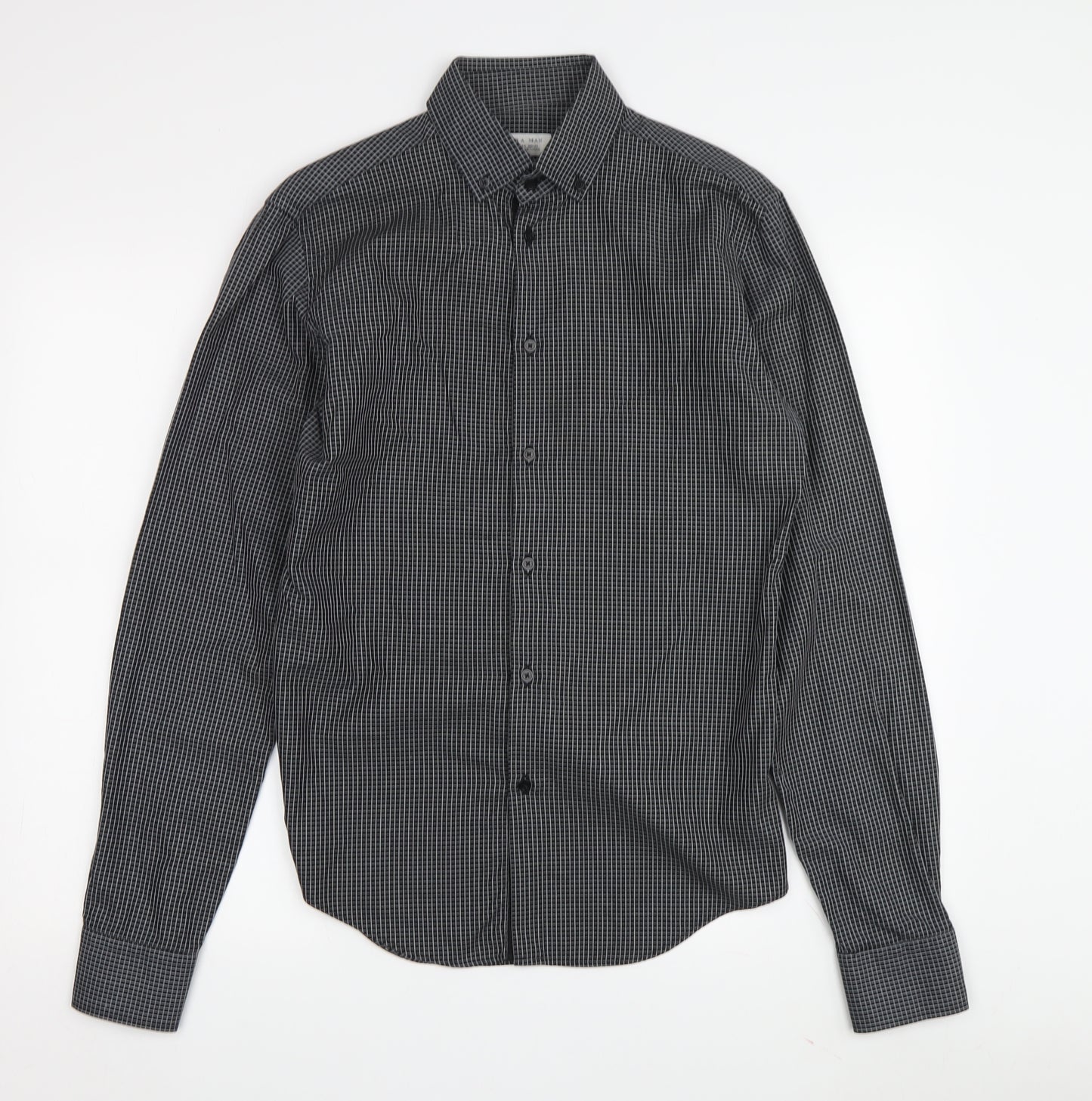 Zara Man Men's Multicoloured Slim Fit Check Shirt