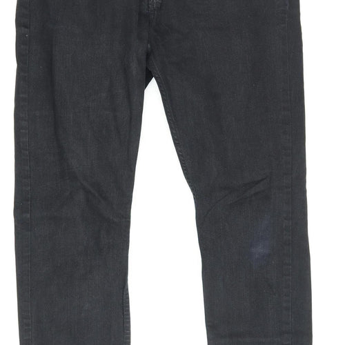 H&M Men's Black Skinny Jeans, Size 31, Dark Denim