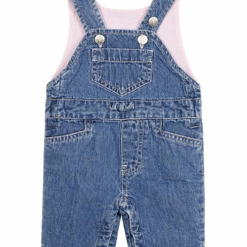 Gap Blue Denim Dungaree 0-3 Months Unisex