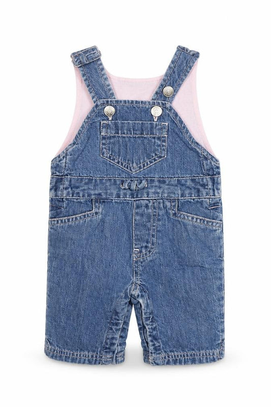 Gap Blue Denim Dungaree 0-3 Months Unisex