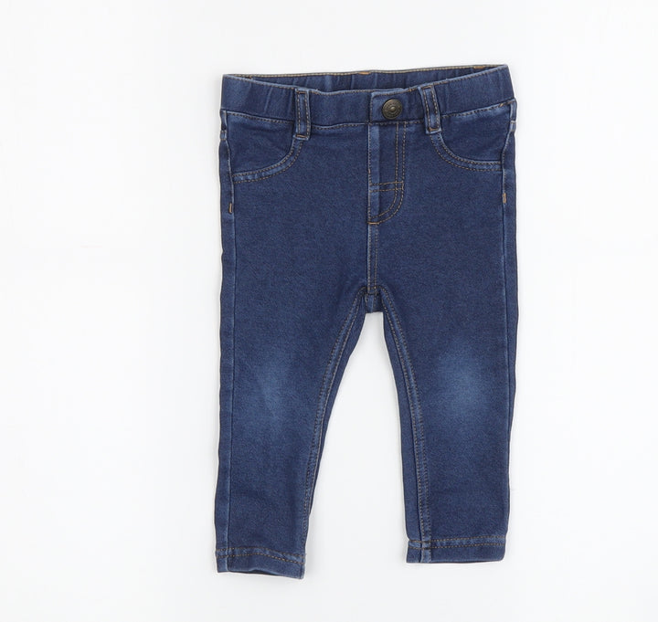Unisex Baby Blue Jeans, 12-18 Months, Elastic Waist