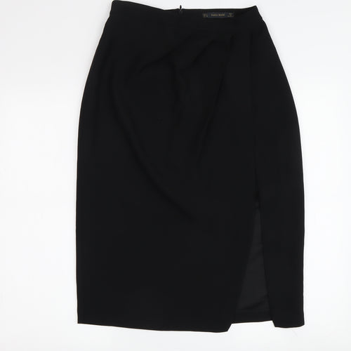 Zara Basic Women's Black Pencil Skirt, Size 6, Midi