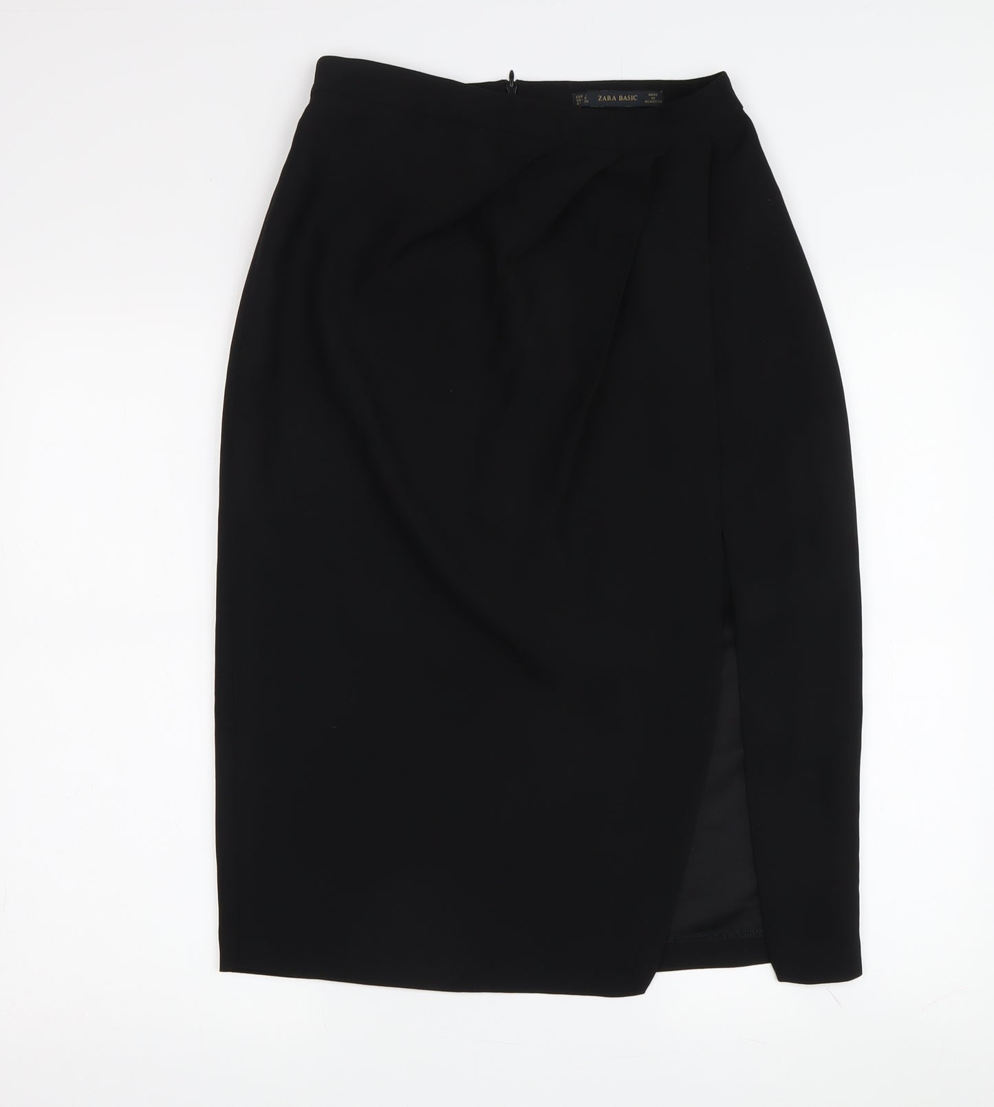 Zara Basic Women's Black Pencil Skirt, Size 6, Midi