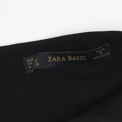 Zara Basic Women's Black Pencil Skirt, Size 6, Midi