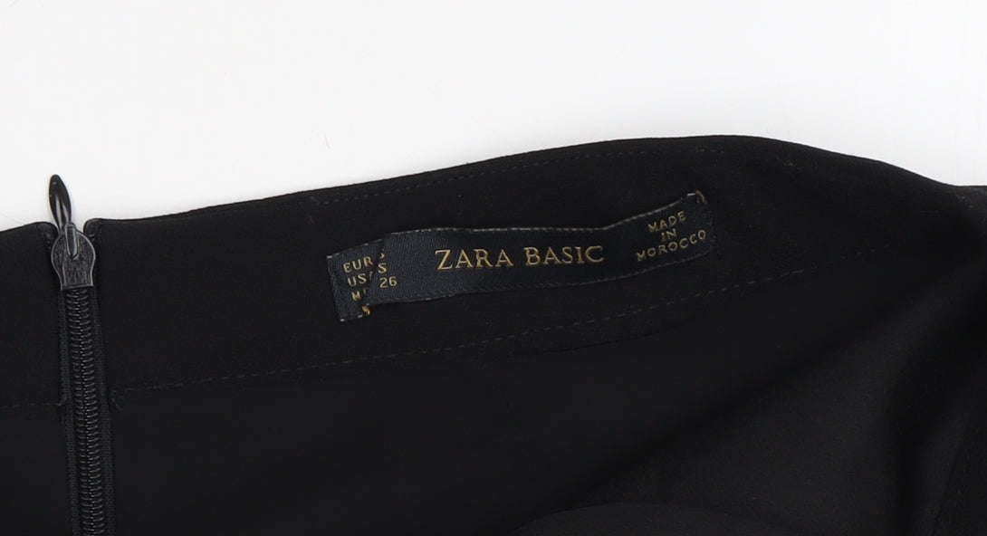 Zara Basic Women's Black Pencil Skirt, Size 6, Midi