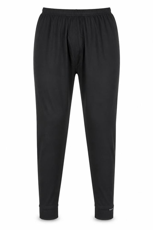 Front view of Portwest Men's Black Trousers M Regular Fit