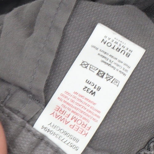 Burton Men's Grey Chino Shorts Size 32 Casual