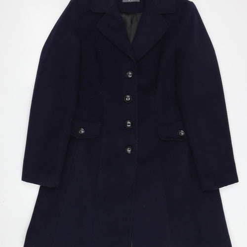 W Women's Blue Mid-Length Coat Size 14