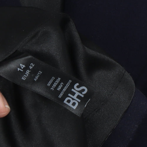 W Women's Blue Mid-Length Coat Size 14