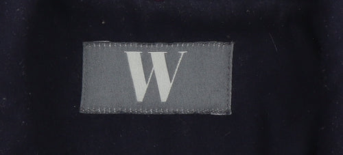 W Women's Blue Mid-Length Coat Size 14