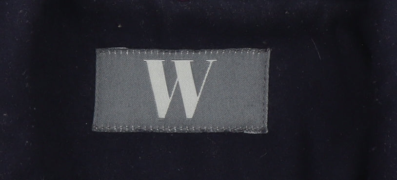 W Women's Blue Mid-Length Coat Size 14