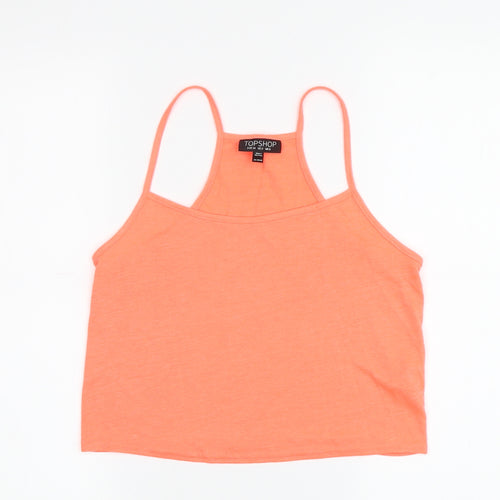 Topshop Women's Orange Tank Top Size 6