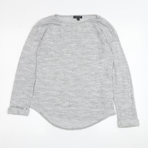 Topshop Women's Grey Pullover Jumper UK 10