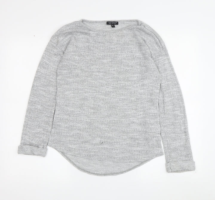Topshop Women's Grey Pullover Jumper UK 10