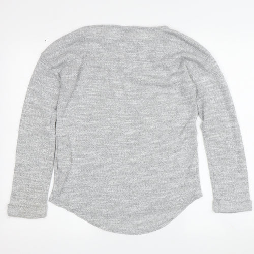 Topshop Women's Grey Pullover Jumper UK 10