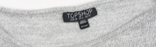 Topshop Women's Grey Pullover Jumper UK 10