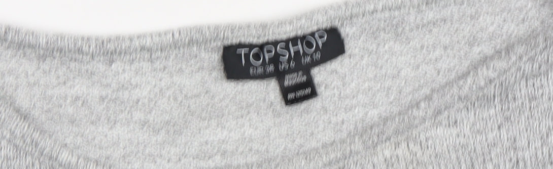 Topshop Women's Grey Pullover Jumper UK 10