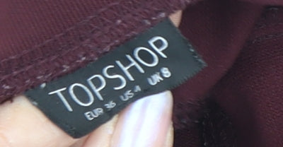 Topshop Women’s Red Bandage Skirt Size 8