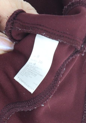 Topshop Women’s Red Bandage Skirt Size 8