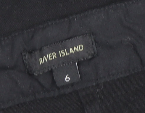 River Island Women's Black Beaded Short Skirt Size 6