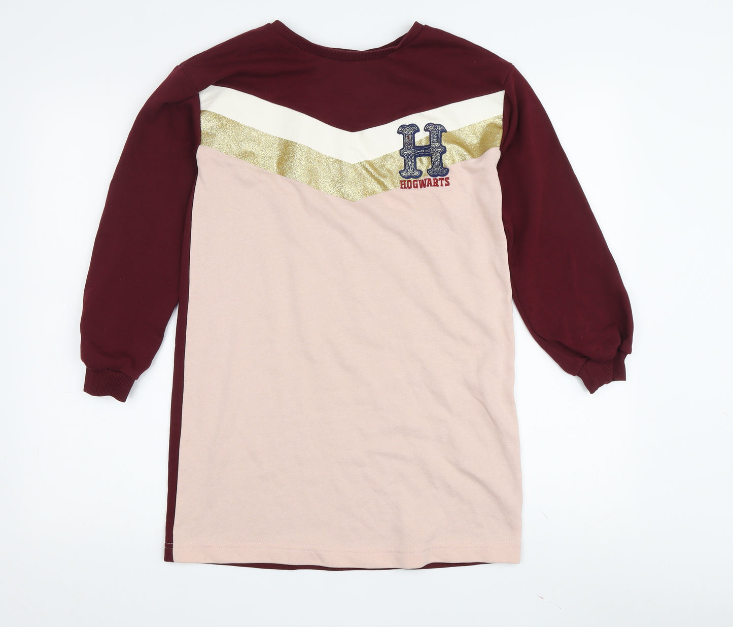 H&M Girls Multicoloured Hogwarts T-Shirt Dress 8-10Y Casual