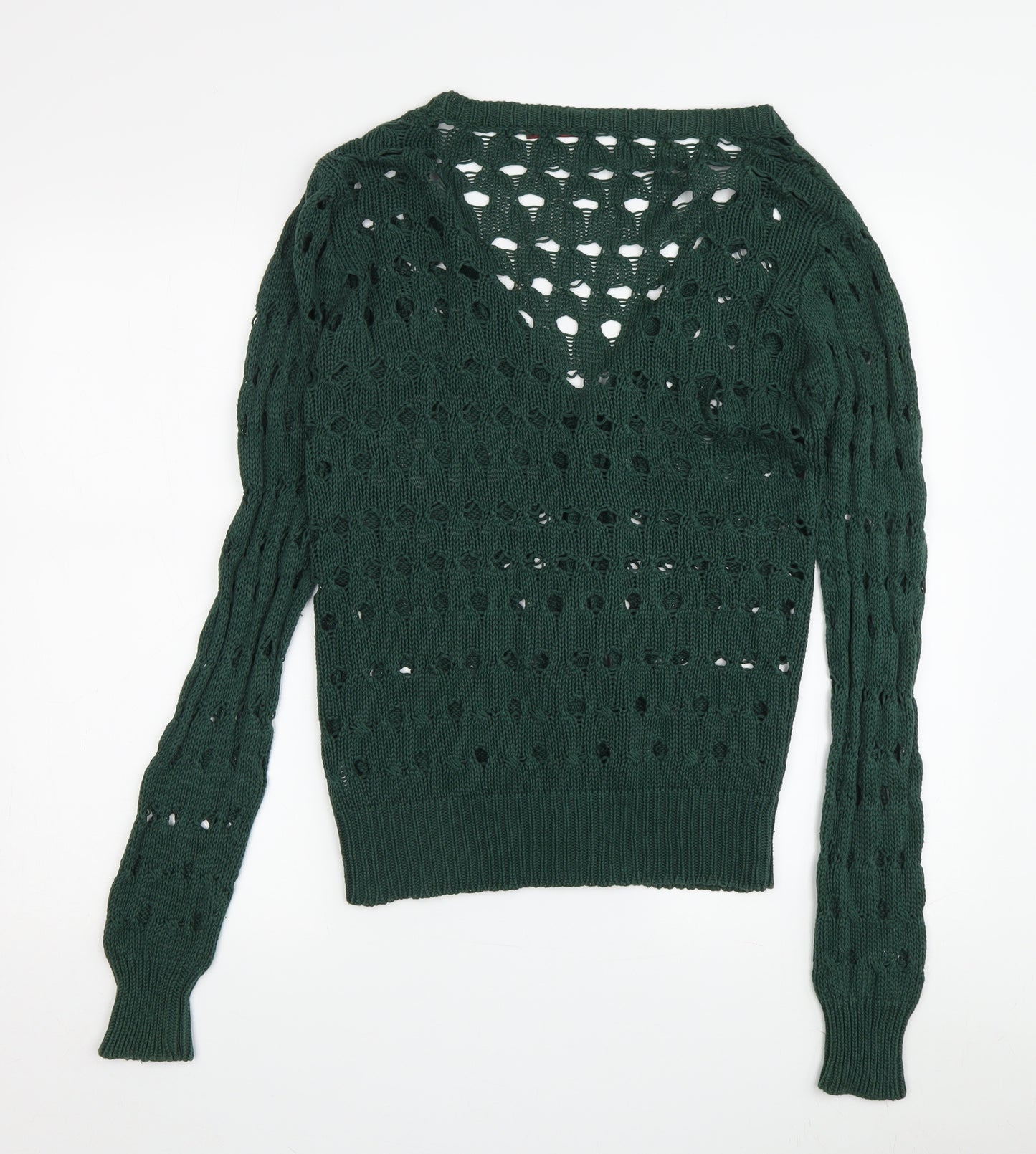 Tony Moro Women’s Green Open-Knit Cardigan M