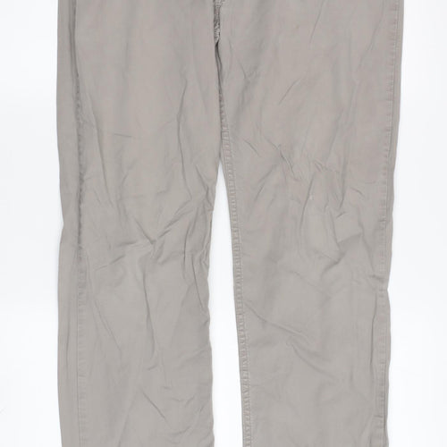 H&M Men's Grey Chino Trousers Size 33 Regular Fit